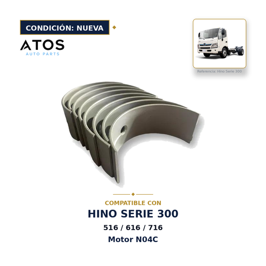 Metales de Biela Hino 616 716 816 Serie 300
