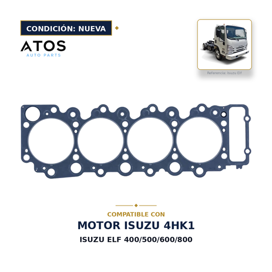 Junta de cabeza Isuzu 4HK1 Elf 400 500 600 800 2 muescas