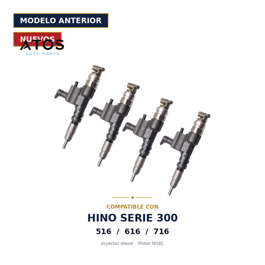 Juego de Inyectores Nuevos Hino 616 716 816 Serie 300