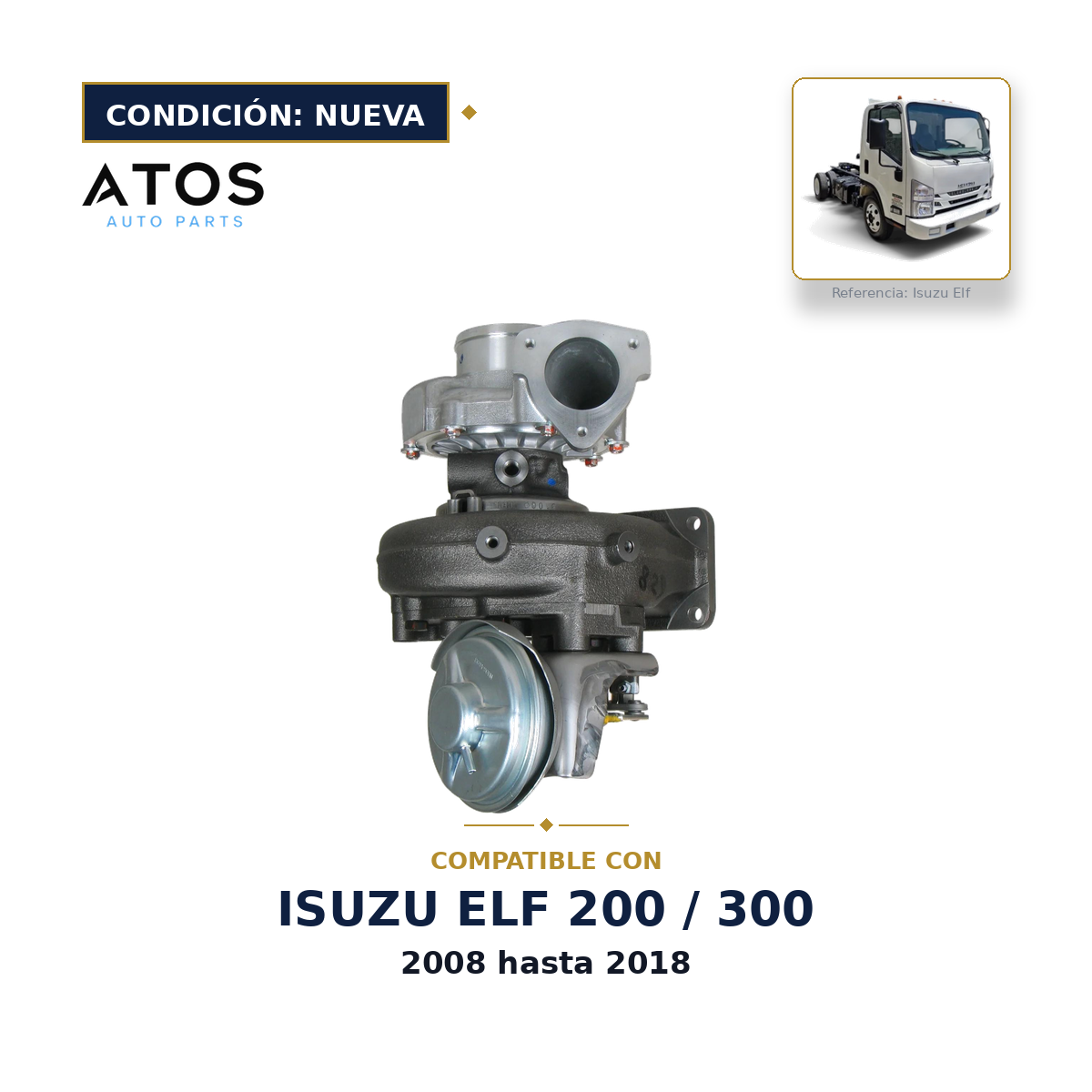 Turbo Nuevo Isuzu Elf 200 300 4JJ1