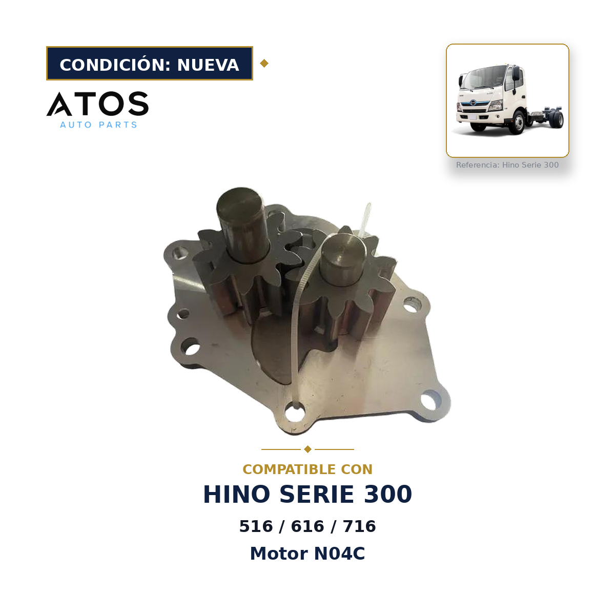 Bomba de aceite Hino 616 716 816